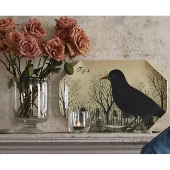 Elegant Black Bird platter John Derian - Picture 1 of 3